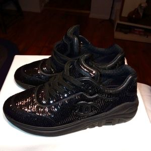 ChanelCHANEL WOMEN SEQUIN BLACK SNEAKERS 39 (size